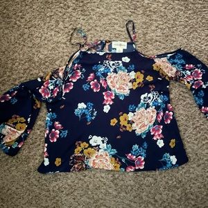 Floral Spaghetti Strap Blouse